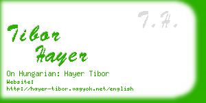 tibor hayer business card